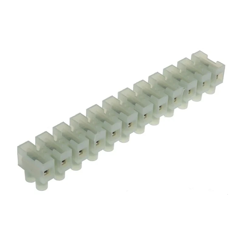 RS PRO Non-Fused Terminal Block 12-Way 10mm² Wire 50A Screw 400V Nylon Housing 464-9700