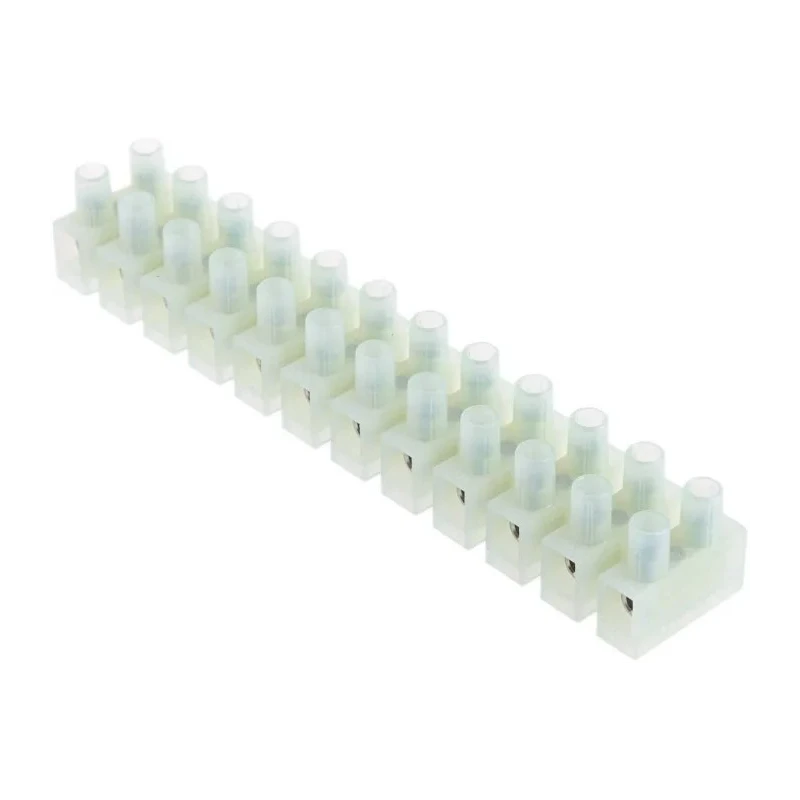 RS PRO Non-Fused Terminal Block 12-Way 2.5mm² Wire 24A Screw 400V Nylon Housing 464-9738