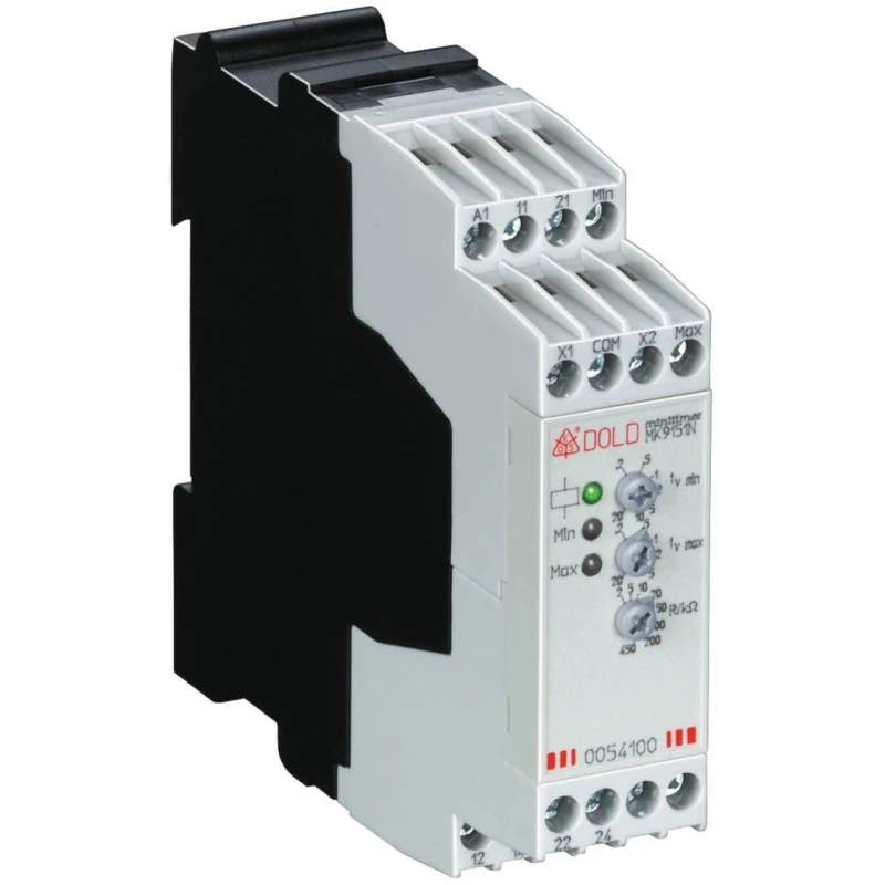 Dold Liquid Level Relay MK9151N.12 2-450kOHM AC230V 0-20s, DIN Rail Mount, 4A Relay Output