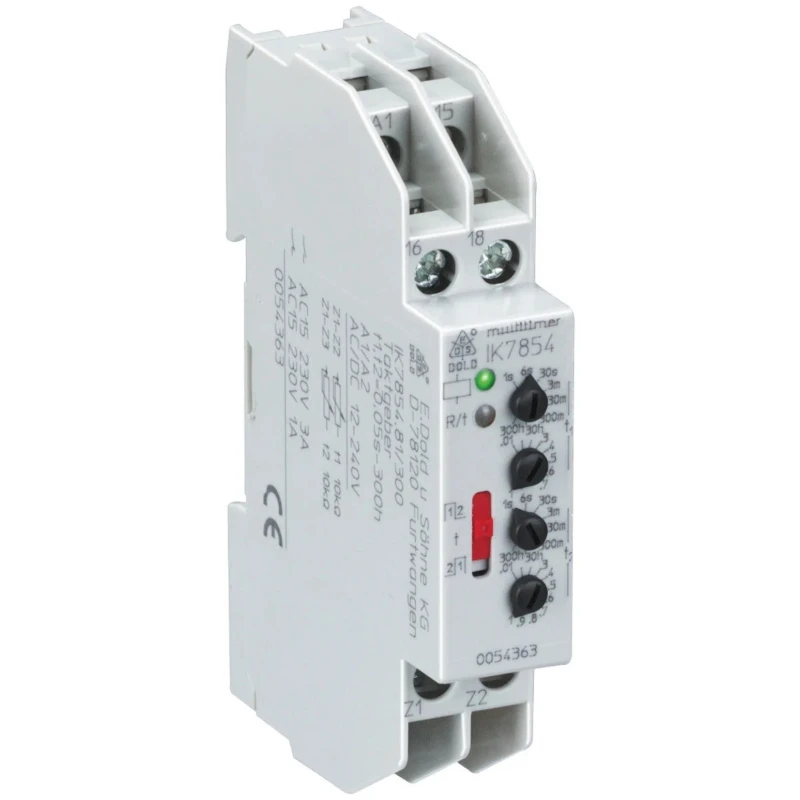 Dold Multi-function DIN Rail Timer Relay 1-Contact 240V AC 0.02s-300h IK7817N.81/200 AC/DC12-240V 0.02s-300h