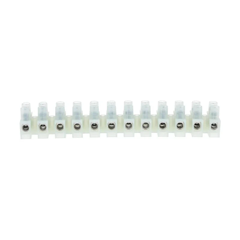 RS PRO Non-Fused Terminal Block 12-Way 4mm² Wire 41A Screw Termination Nylon 6.6 Housing 464-9722