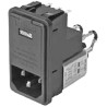 Schaffner 250V AC 2A Snap-in IEC Filter Male 1 Fuse, Solder Termination FN370-2-21