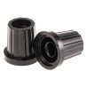RS PRO 19 mm Diameter Black Plastic Push-On Potentiometer Knob for 6.4 mm D Shaped Shaft 465-9381