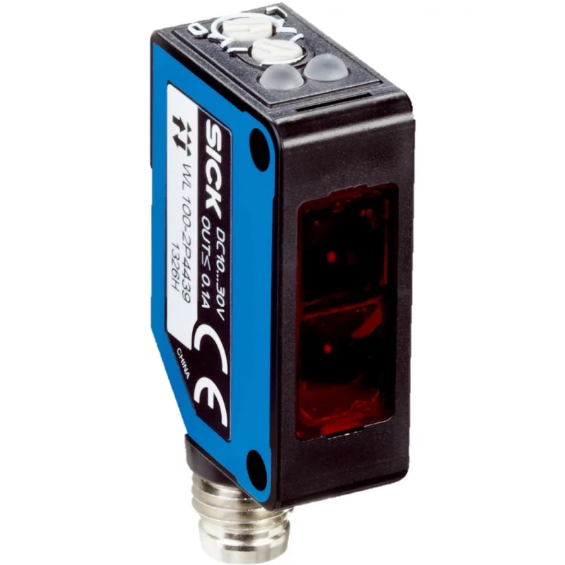 SICK Retroreflective Photoelectric Sensor Block Style 10 mm to 7.2 m Detection Range PNP Output IP67 WL100-2P4439