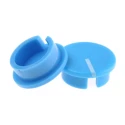 RS Pro Blue 19 mm Diameter Lined Cap Plastic Potentiometer Knob for 6.4 mm Round Shaft 465-9404