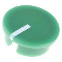RS Pro 19 mm Knob Diameter Green Plastic Potentiometer Knob Cap for 6.4 mm Shaft Screw Fix 465-9410