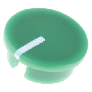 RS Pro 19 mm Knob Diameter Green Plastic Potentiometer Knob Cap for 6.4 mm Shaft Screw Fix 465-9410
