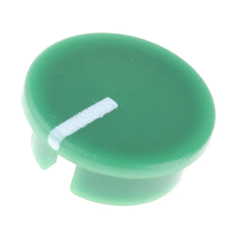 RS Pro 19 mm Knob Diameter Green Plastic Potentiometer Knob Cap for 6.4 mm Shaft Screw Fix 465-9410