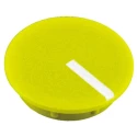 RS Pro 19 mm Diameter Yellow Plastic Potentiometer Knob Cap for 6.4 mm Shaft Screw Fix 465-9426