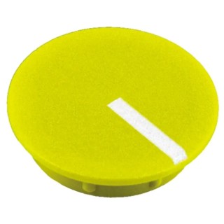 RS Pro 19 mm Diameter Yellow Plastic Potentiometer Knob Cap for 6.4 mm Shaft Screw Fix 465-9426