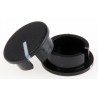 RS PRO 19 mm Knob Diameter Black Plastic Potentiometer Knob Cap for 6.4 mm Circular Shaft 465-9448
