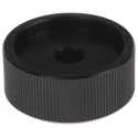 RS PRO Black Aluminium Potentiometer Knob Circular 30 mm Diameter for 6.4 mm Shaft 465-9870