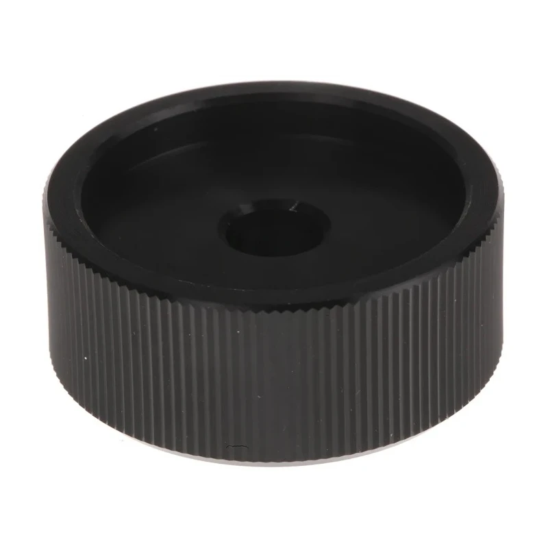 RS PRO Black Aluminium Potentiometer Knob Circular 30 mm Diameter for 6.4 mm Shaft 465-9870