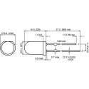 Kingbright 3.3 V Blue LED 5 mm (T-1 3/4) Through Hole L-7113QBC-D