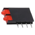 Kingbright Red Right Angle PCB LED Indicator 3 mm T-1, 2 LEDs, 2.5 V L-4060VH/2ID