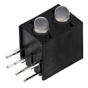 Kingbright PCB LED Indicator 3 mm Right Angle Bi-Level Multicolour 2 LEDs 2.5 V L-130WCP/2EGW