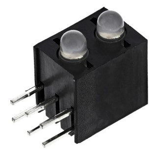 Kingbright PCB LED Indicator 3 mm Right Angle Bi-Level Multicolour 2 LEDs 2.5 V L-130WCP/2EGW