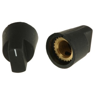 RS PRO Black Plastic Grub Screw Potentiometer Knob 14 mm Diameter for 6.4 mm Shaft 466-4989