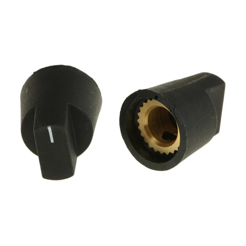 RS PRO Black Plastic Grub Screw Potentiometer Knob 14 mm Diameter for 6.4 mm Shaft 466-4989
