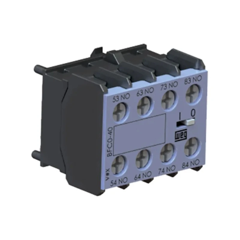 WEG Auxiliary Contact Block 2 Contact 2 NC Front Mount Screw Terminal 10A 690V AC BFCA-02