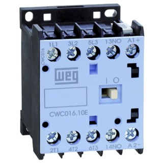 WEG CWC Series Contactor, 110V AC Coil, 3-Pole, 22A, 11 kW Power Rating, DIN Rail Mount CWC025-00-30D13