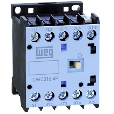 WEG 4-Pole 16 A 7.5 kW Motor Control Contactor with 230V AC Coil CWC016-00-40D24