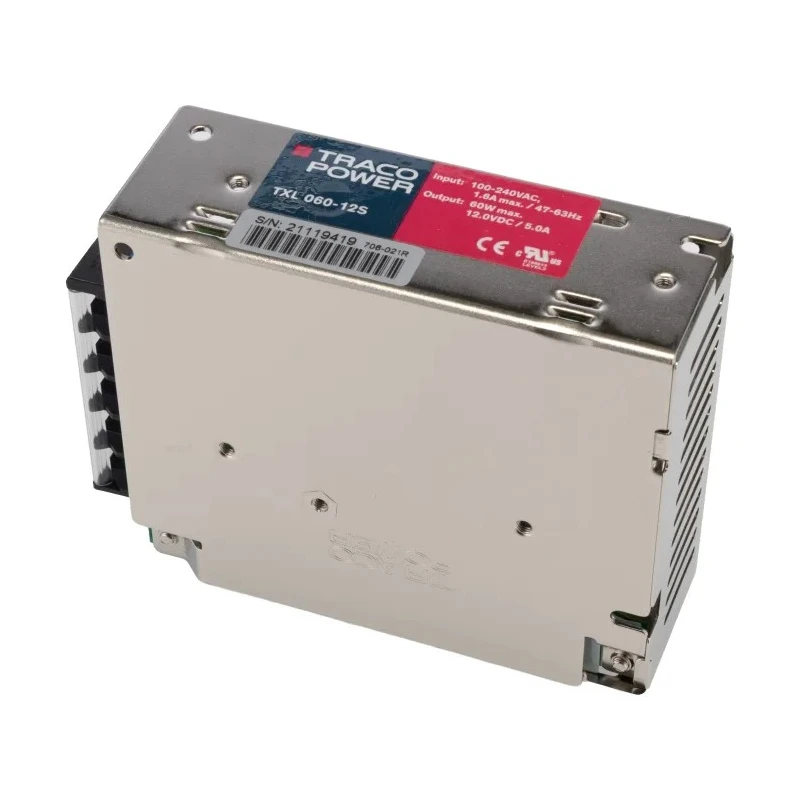 TRACOPOWER Switching Power Supply 12V DC 60W 5A Chassis Mount TXL 060-12S