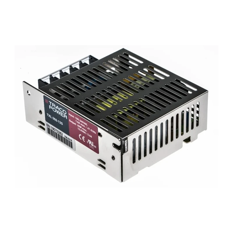 TRACOPOWER Switching Power Supply 12V DC 60W 5A Chassis Mount TXL 060-12S