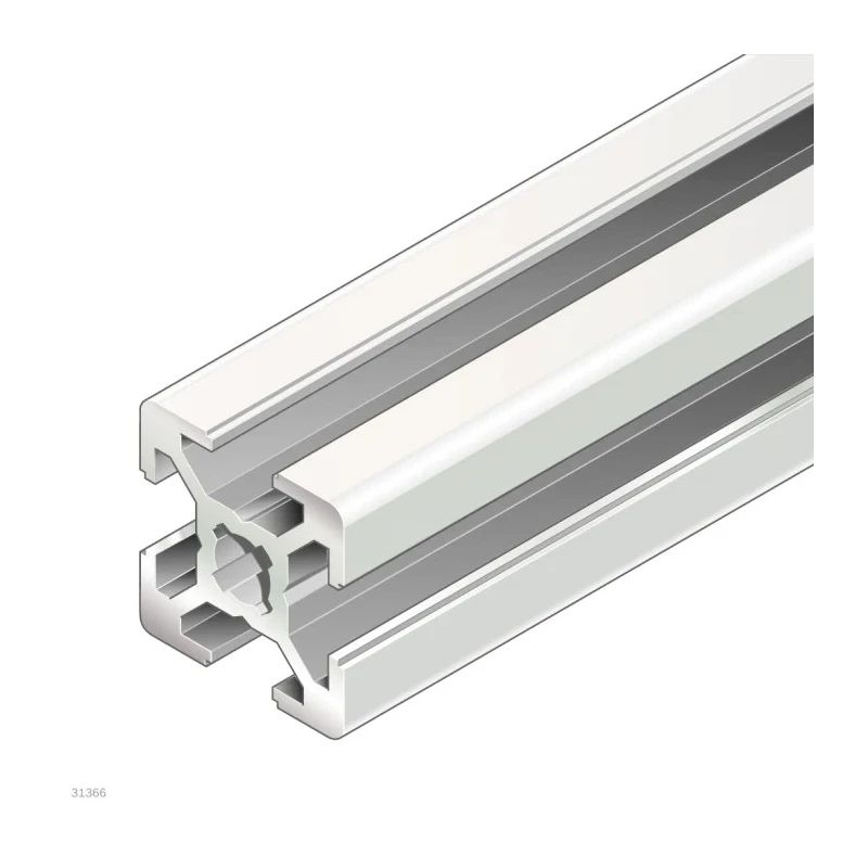 Bosch Rexroth Silver Aluminium Strut Profile 20 x 20 mm 6 mm Groove, 3 m Length, Series MGE 13.2 3842992888/3000