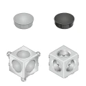Bosch Rexroth S6 Corner Cube Kit Connecting Component, Strut Profile 20 mm, Groove Size 6 mm 3842549860