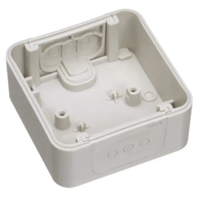 LK Light Grey IP55 Rated Back Box, 1 Gang, Protection Class IP55 