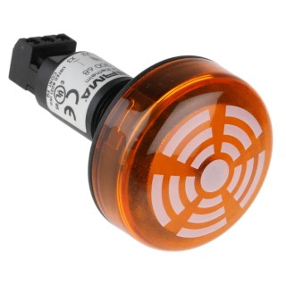 Werma 150 Series Yellow Beacon-Buzzer Combination IP65 230V AC Panel Mount 80 dB Buzzer 150.300.68