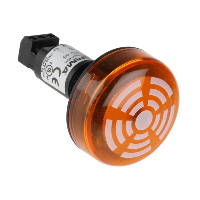 Werma 150 Series Yellow Beacon-Buzzer Combination IP65 230V AC Panel Mount 80 dB Buzzer 150.300.68