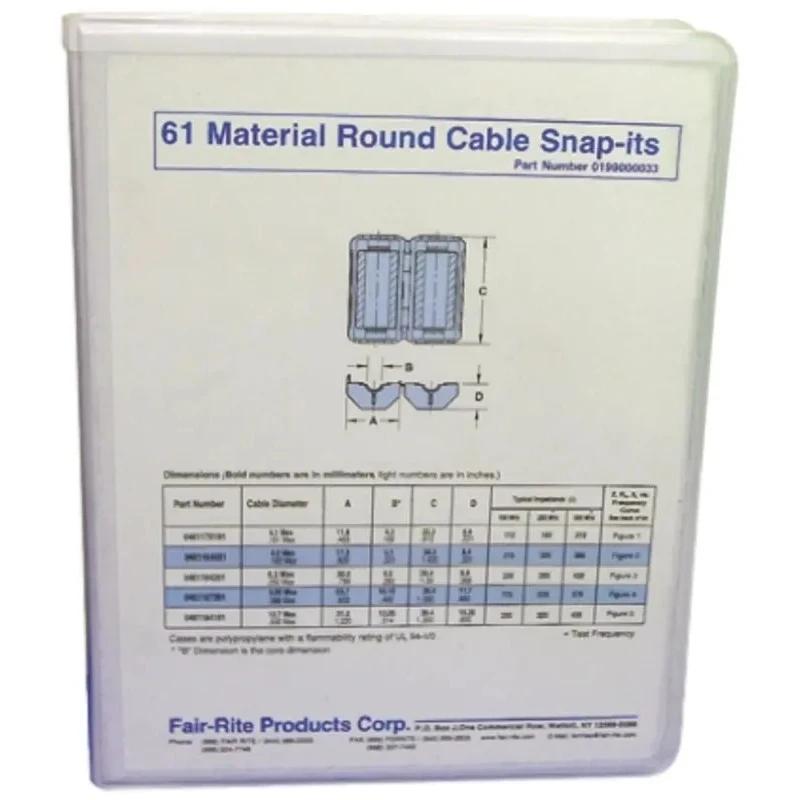 Fair-Rite 18 Piece Cable Joint Ferrite Kit RoHS Compliant 0199000033