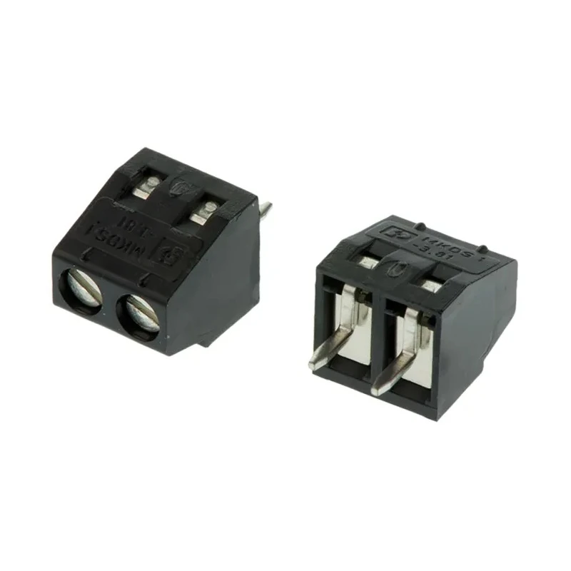 Phoenix Contact PCB Terminal Block 2-Contact 3.81 mm Pitch Through Hole Solder Black Polyamide MKDS 1/ 2-3.81 HT BK 1985823