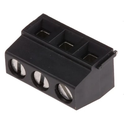 Phoenix Contact MKDSN 1.5/ 3 HT BK Series PCB Terminal Block, 3-Contact, 5 mm Pitch, 1 Row, 200V, 13.5A Rated Current 1985852
