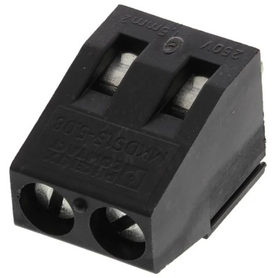 Phoenix Contact MKDS 1.5/2-5.08 HT BK Series Horizontal PCB Terminal Block, 2 Contacts, 5.08 mm Pitch, 200V 1985904