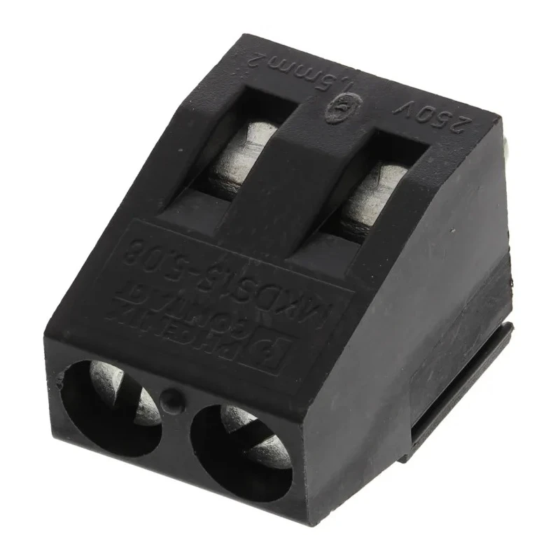 Phoenix Contact MKDS 1.5/2-5.08 HT BK Series Horizontal PCB Terminal Block, 2 Contacts, 5.08 mm Pitch, 200V 1985904