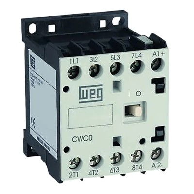 WEG CWC Contactor, 110V AC Coil, 4-Pole, 9A, 4.5 kW Power Rating, 2 NO/2 NC, 690V AC Contact Voltage CWC09-00-22D13