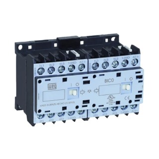WEG CWCI0 Reversing Contactor 24V AC Coil, 3-Pole, 7A, 3kW Power, 690V AC, DIN Rail Mount CWCI0