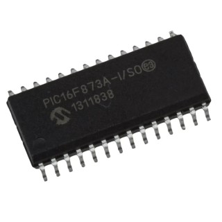 Microchip 8-bit PIC Microcontroller, PIC16F Series, 20 MHz, 7.2 kB Flash, 128 kB EEPROM, 28-Pin SOIC PIC16F873A-I/SO