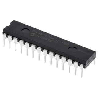 Microchip 8-bit PIC16F Microcontroller, 20 MHz, 14.3 kB Flash, 256B RAM, 28-Pin SPDIP PIC16F876A-I/SP