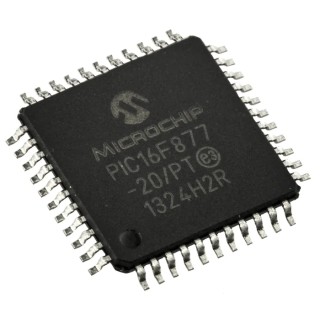 Microchip 8-bit PIC Microcontroller 14kB FLASH 20 MHz 44-Pin TQFP PIC16F877-20/PT