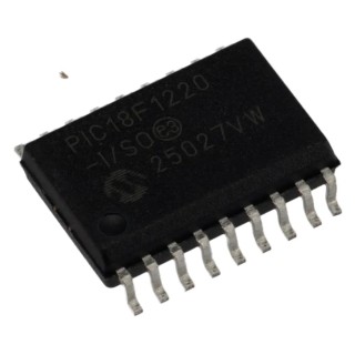 Microchip 8 Bit PIC18F Microcontroller 40 MHz 4 kB Flash 256 B RAM 18-Pin SOIC PIC18F1220-I/SO