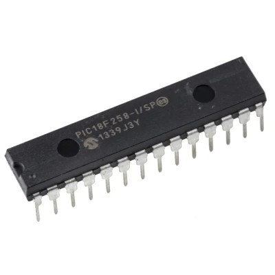 Microchip 8 bit PIC18F Microcontroller 40 MHz 32 kB Flash 256 B EEPROM 28-Pin SPDIP PIC18F258-I/SP