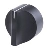RS PRO Black Aluminium Potentiometer Knob 31.8 mm Diameter, 26.7 mm Height, Screw Fix for 6 mm Shaft 467-2536