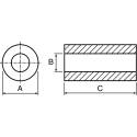 Fair-Rite Ferrite Core Bead 14.5 mm Height, 4.5 mm ID 9.5 mm OD, 43 Material, Suppression Components 2643375002