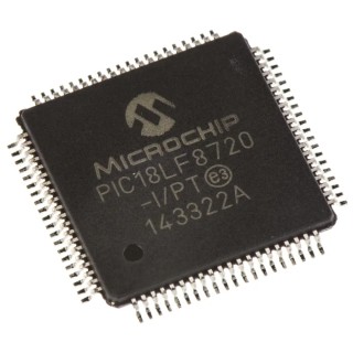 Microchip 8-bit PIC18LF8720 Surface Mount Microcontroller 25 MHz 1.024kB RAM 128 kB FLASH 80-Pin TQFP PIC18LF8720-I/PT