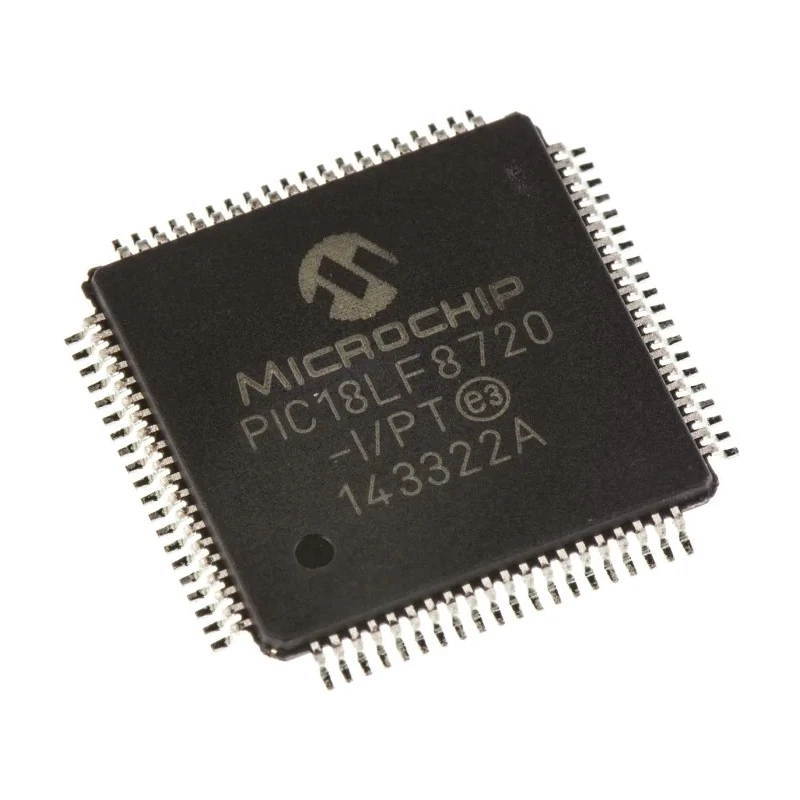 Microchip 8-bit PIC18LF8720 Surface Mount Microcontroller 25 MHz 1.024kB RAM 128 kB FLASH 80-Pin TQFP PIC18LF8720-I/PT