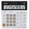 Casio Desktop Calculator 12-Digit Solar Power Supply Battery Powered White MH-12-WE